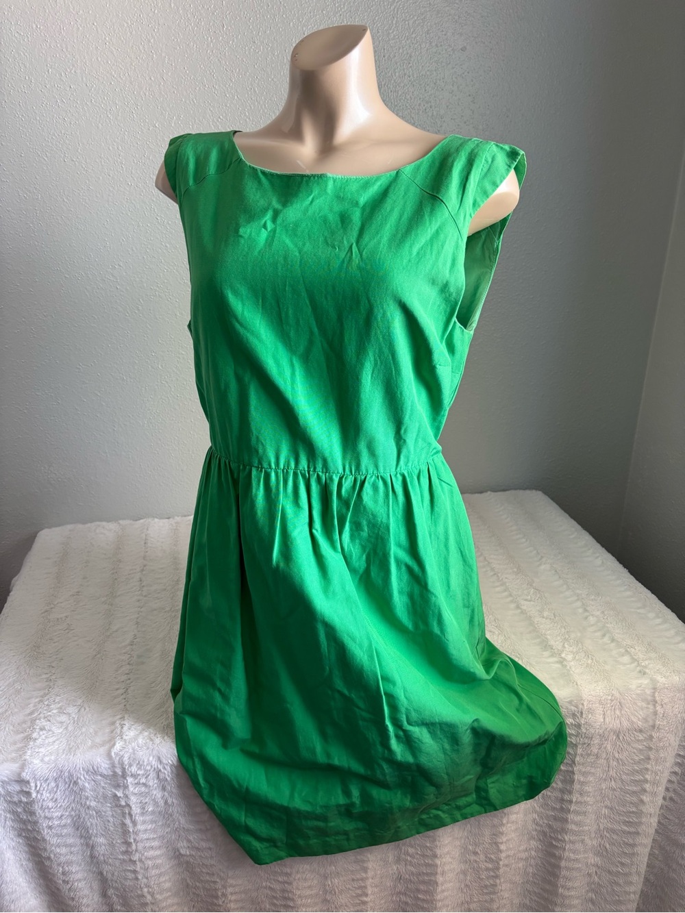 J. Crew Sleeveless Emerald Green Day Dress - Picture 2 of 6